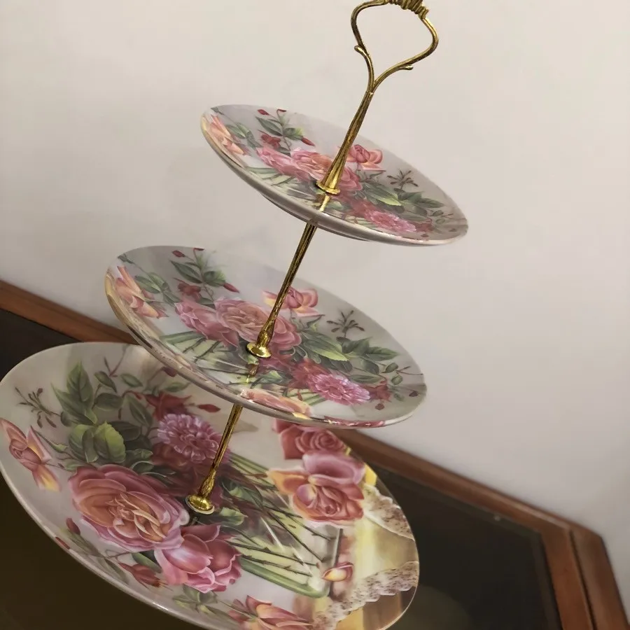 شیرینی خوری سه طبقه گلدار