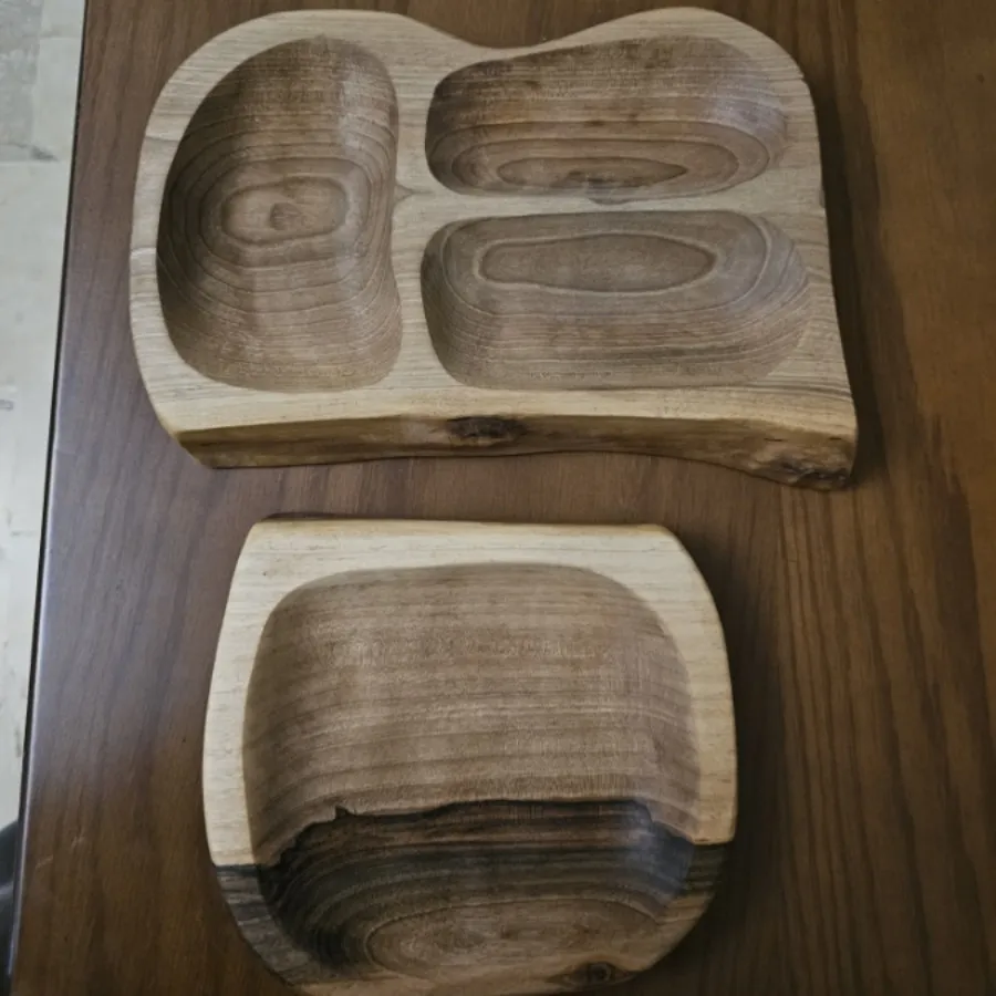 دوعدد ظرف چوبی نو