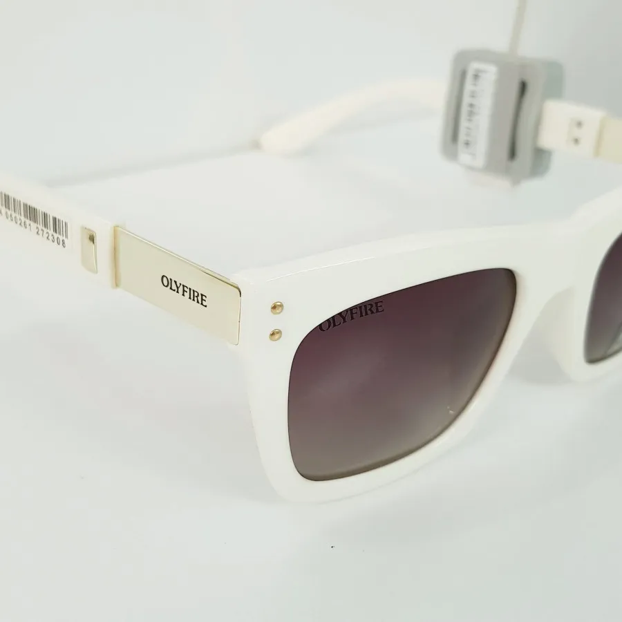 عینک سفید طلایی uv400