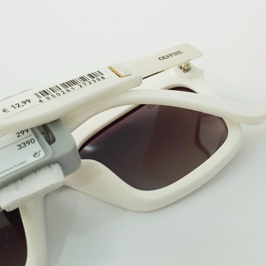 عینک سفید طلایی uv400