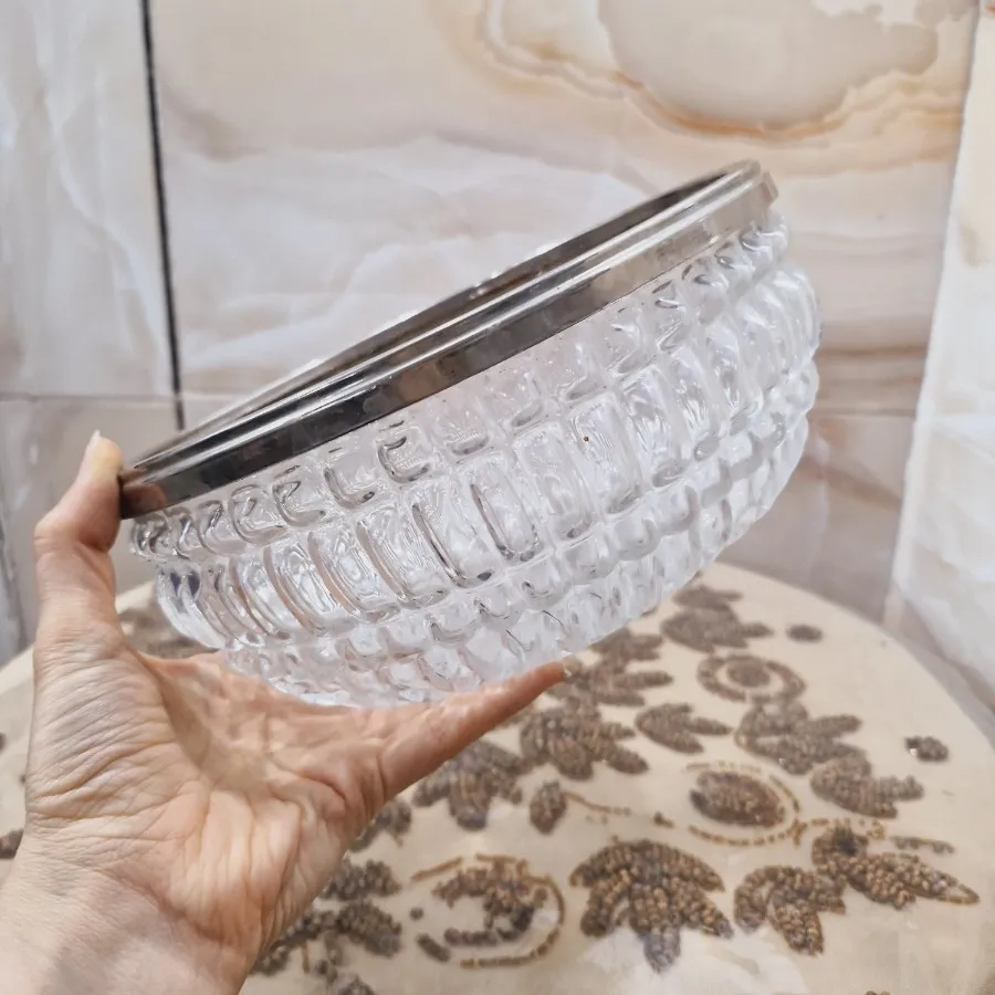 ظرف بلور قدیمی میوه خوری