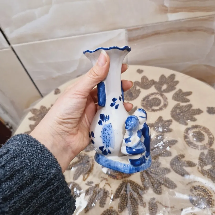 گلدان عطیقه چینی دختروپسر
