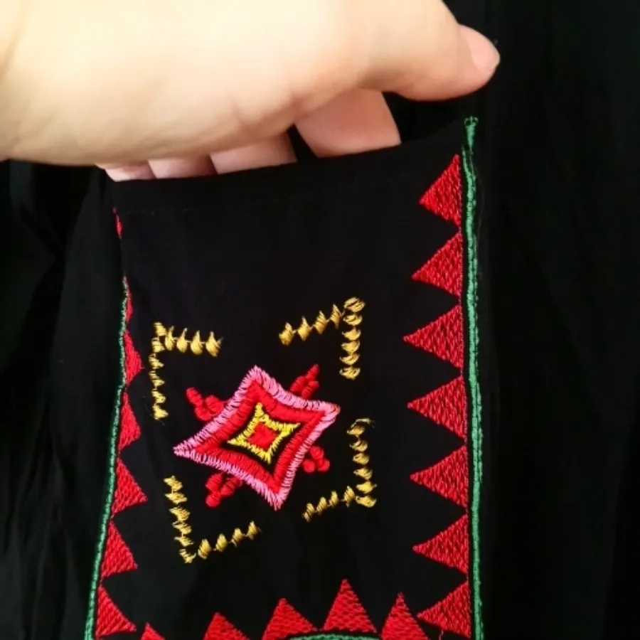 پیراهن نخی زنانه طرح سنتی