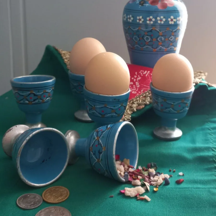 ظروف هفت سین و گلدان سفال