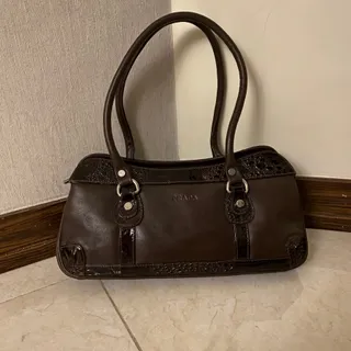 کیف چرم مجلسی قهوه ای