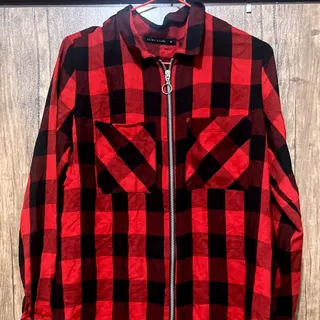 تونیک چهارخونه قرمز ومشکی