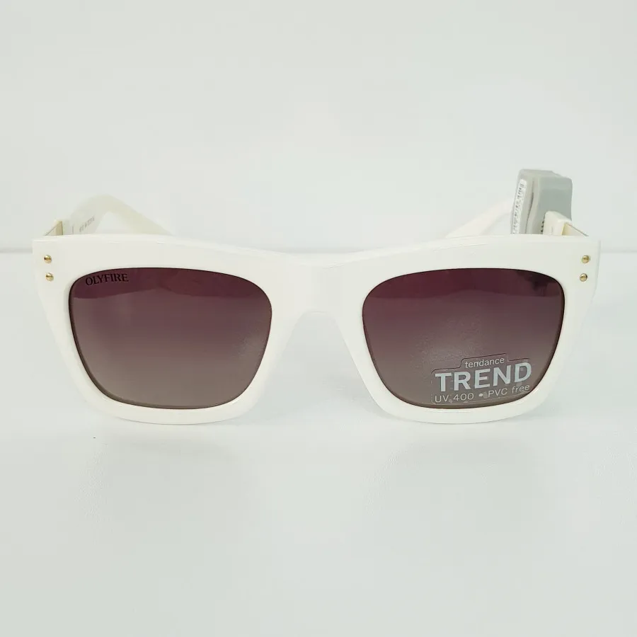 عینک سفید طلایی uv400