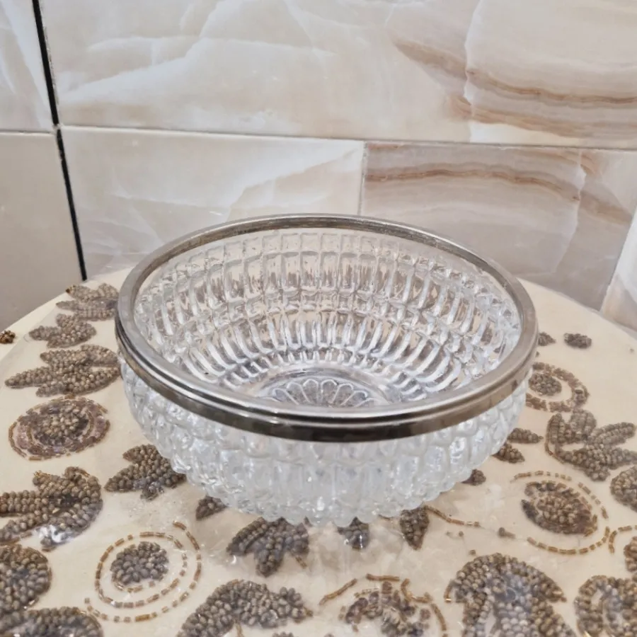ظرف بلور قدیمی میوه خوری