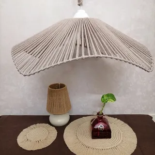 لوستر مکرومه مدل لاله