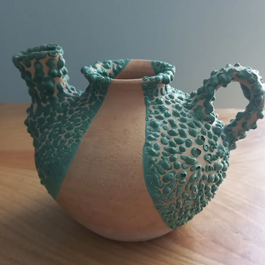 ظروف هفت سین و گلدان سفال