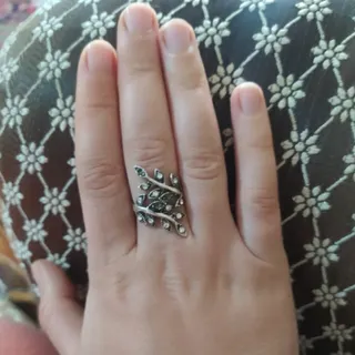 انگشتر نقره برگ
