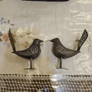 جفت دکوری پرنده فولادی