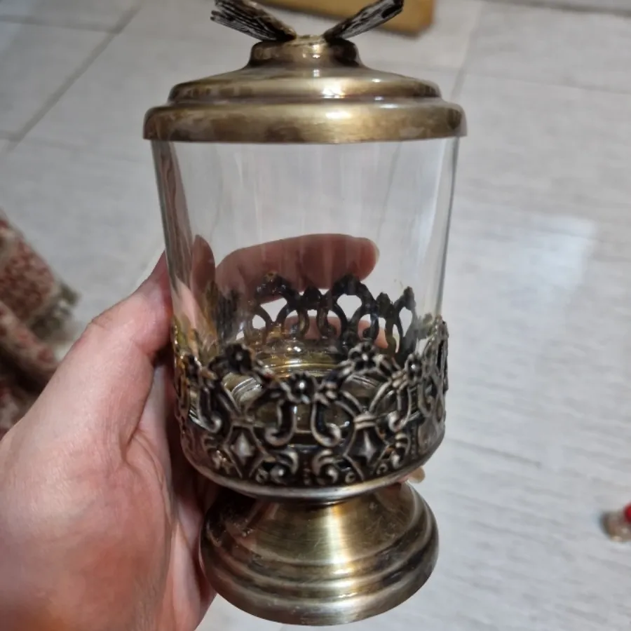 عسل خوری پایه دار برنجی