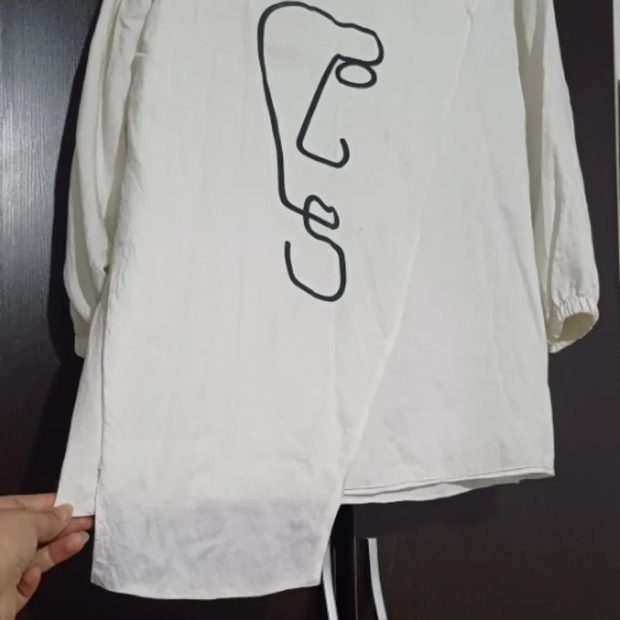 شومیز سفید دوتیکه