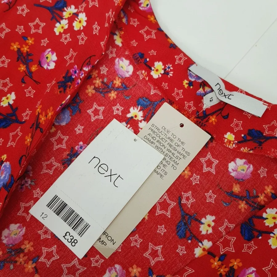 پیراهن قرمز گلدار نکست