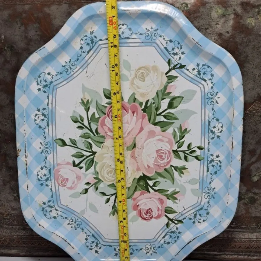 سینی قدیمی گلدار