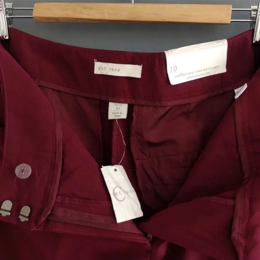 شلوار زرشکی برند اروپایی