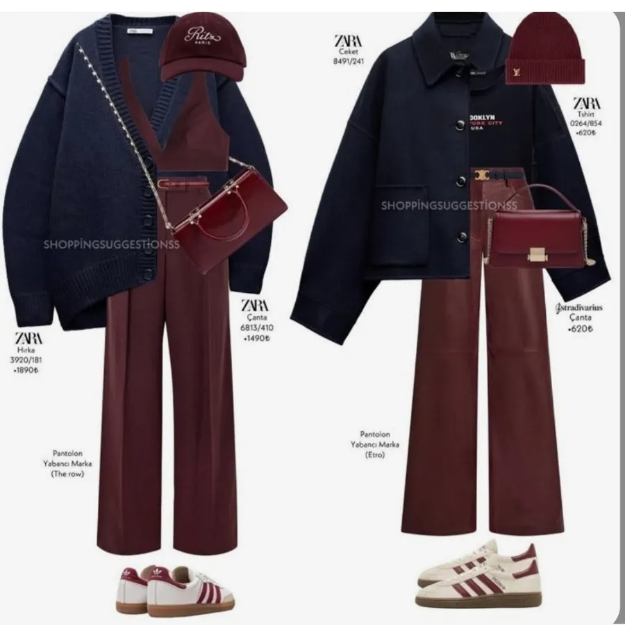 شلوار زرشکی برند اروپایی