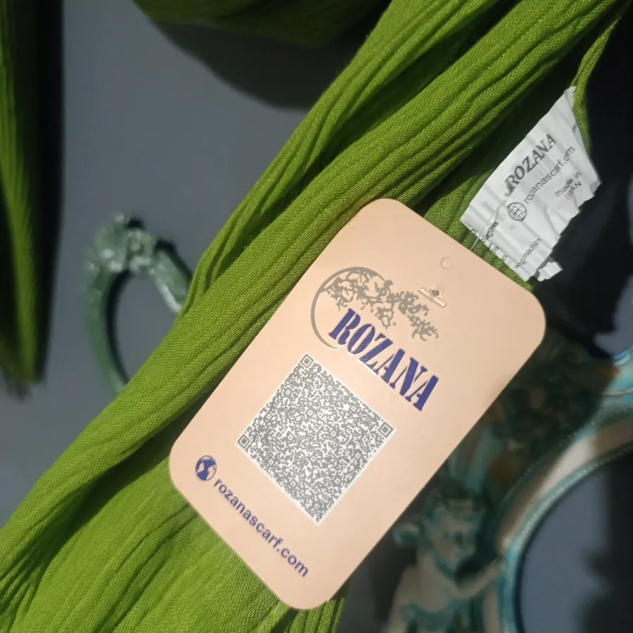 شال نخی پلیسه سبز