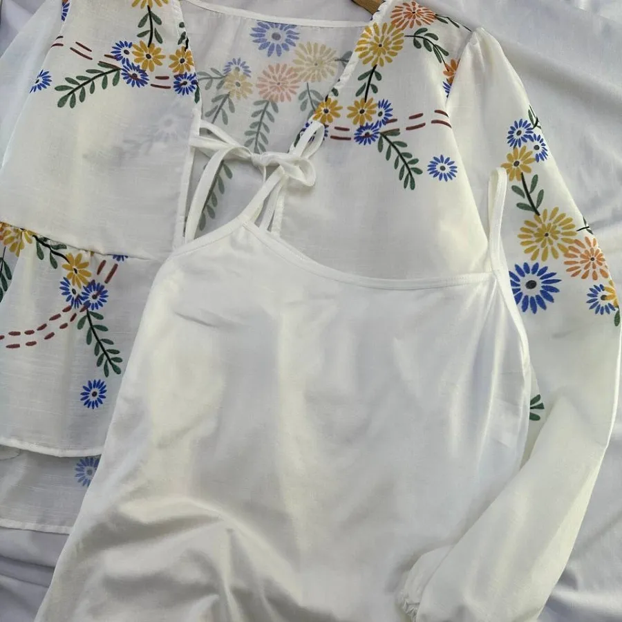 شومیز  دو تیکه گلدوزی