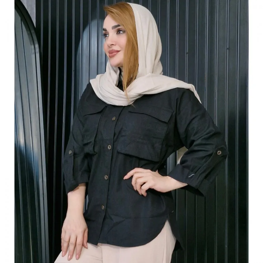 شومیز لینن مشکی