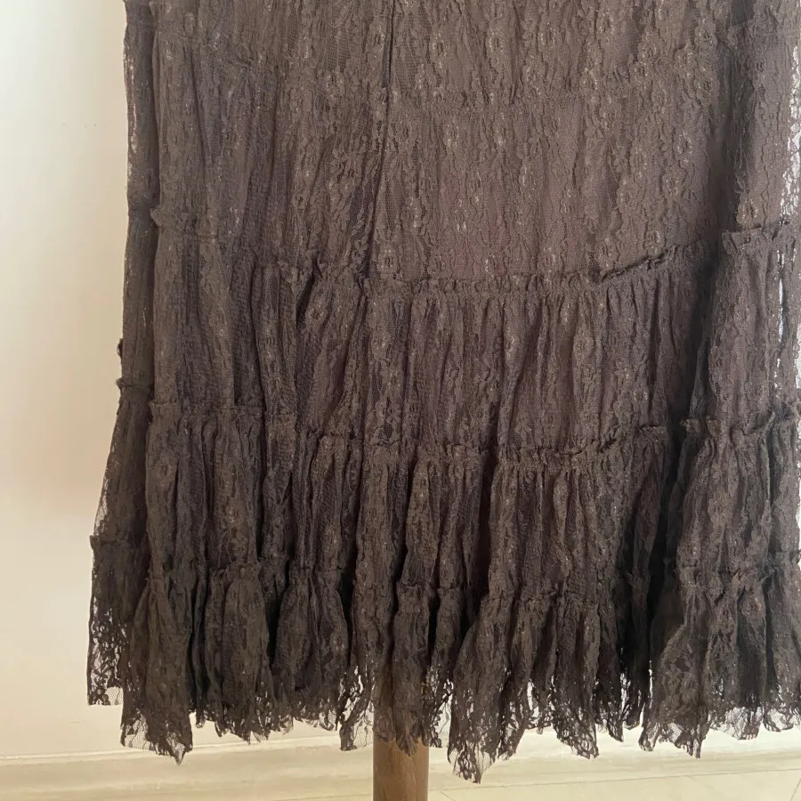 دامن گیپور قهوهای سوخته