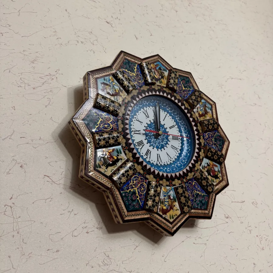 ساعت دیواری خاتم کاری