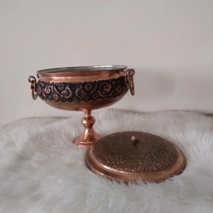 آجیل خوری سیاه قلم مسی