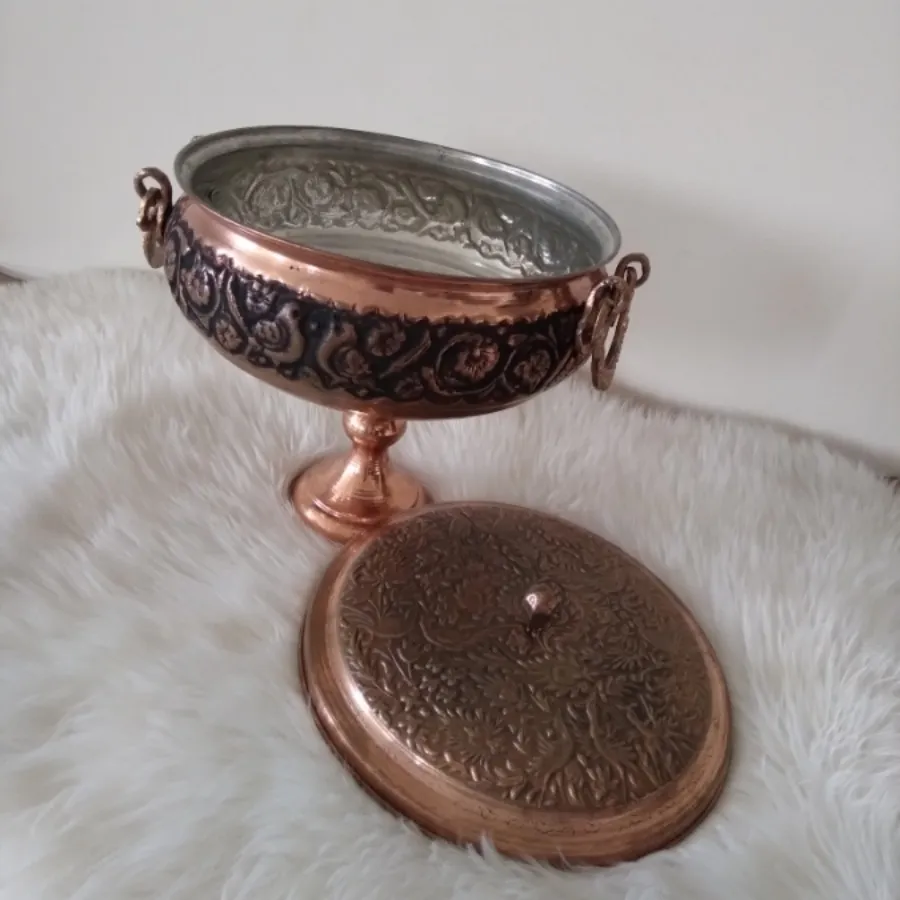 آجیل خوری سیاه قلم مسی