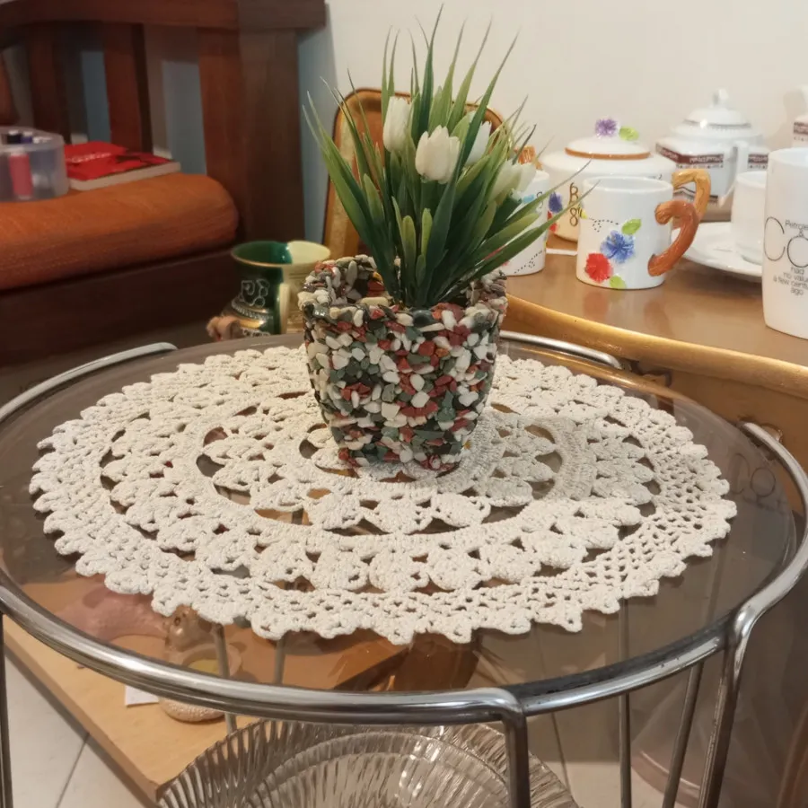 رومیزی گیپور دست بافت