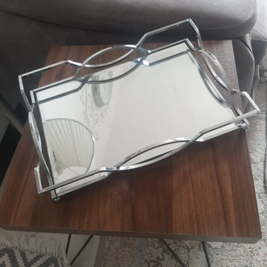 سینی آینه ای پایه توپی