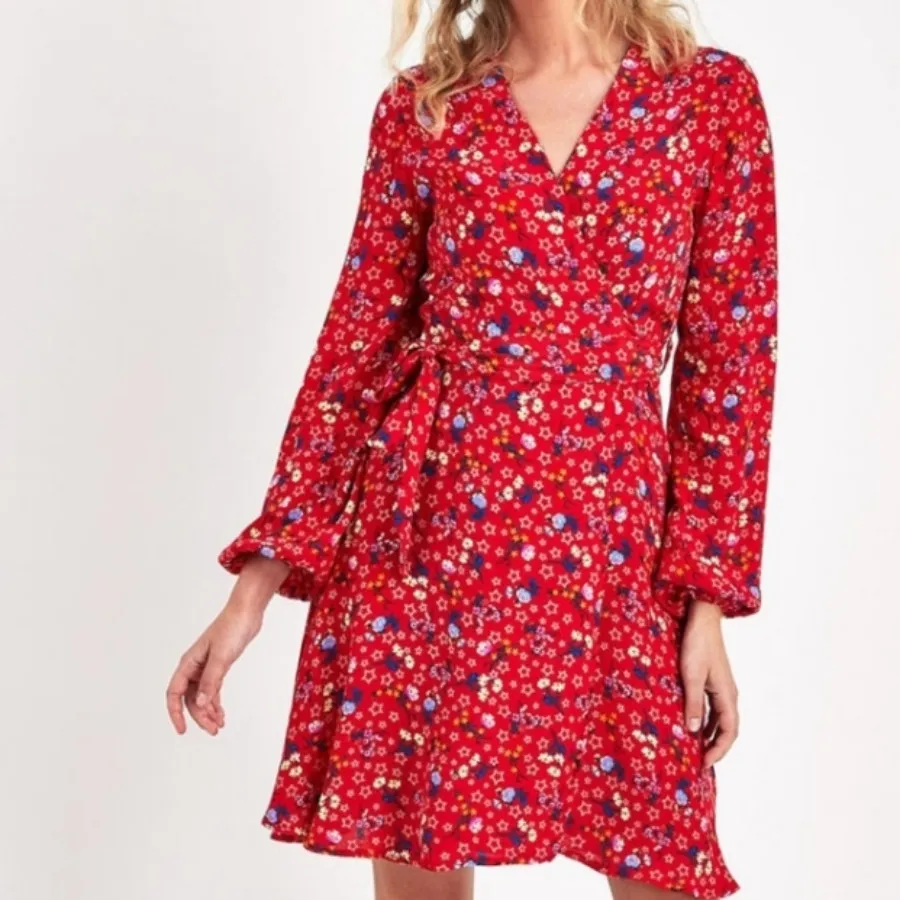 پیراهن قرمز گلدار نکست