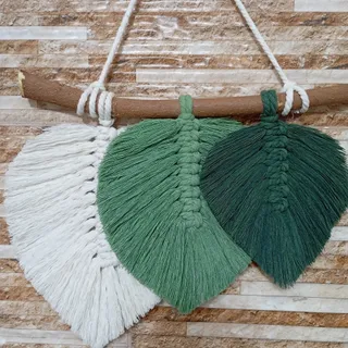 آویز برگ بهاری مکرومه