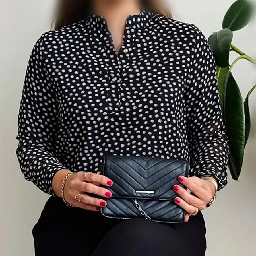 شومیز حریر دودکمه