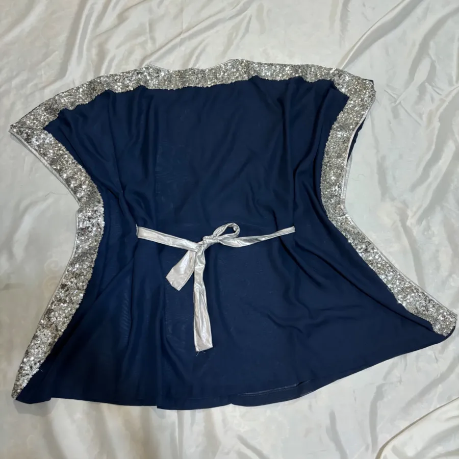 پانچو حریر پولک دوزی