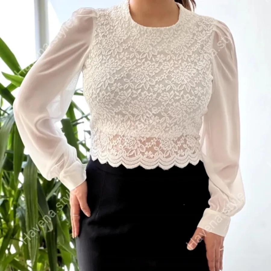 بلوز دانتل حریر زنانه