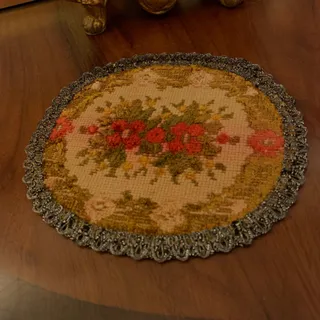 رومیزی مخمل بیضی