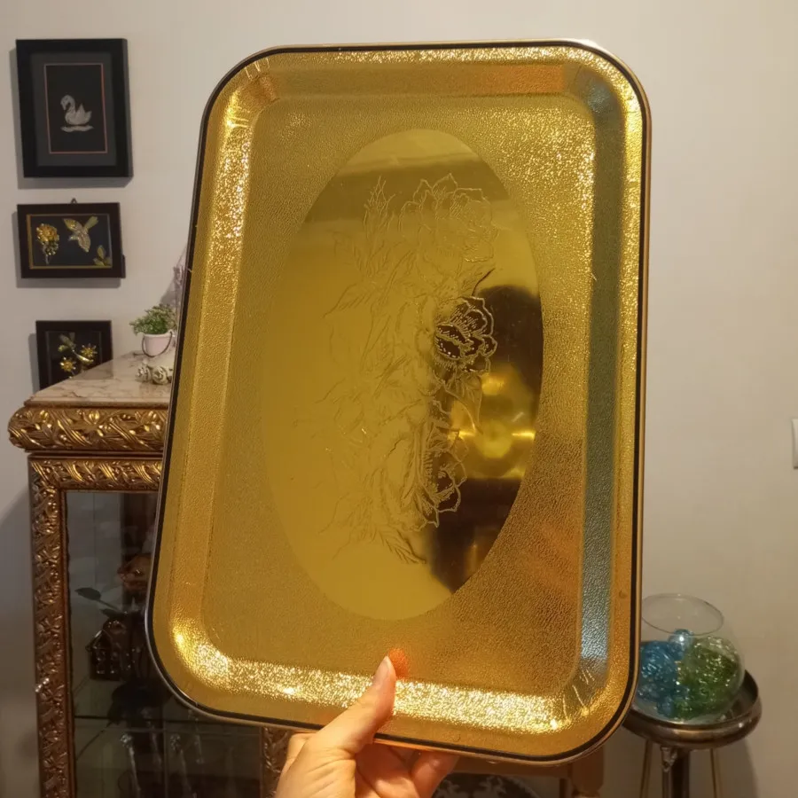 سینی طلایی آینه ای