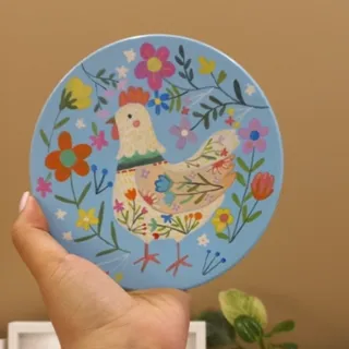 دیوار کوب سفالی نقاشی