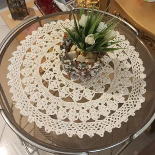رومیزی گیپور دست بافت