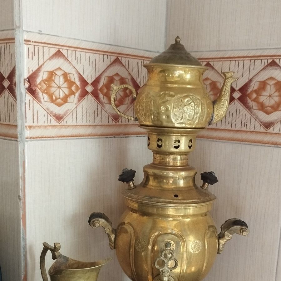 سماور ذغالی برنجی