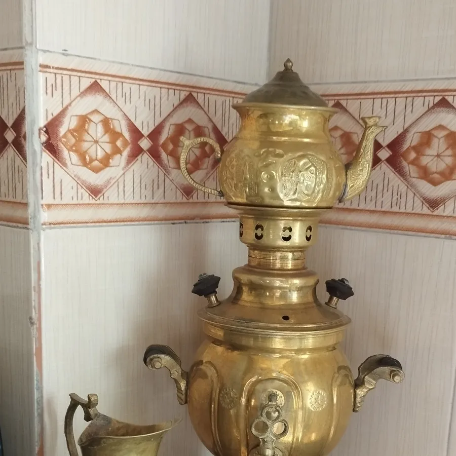 سماور ذغالی برنجی