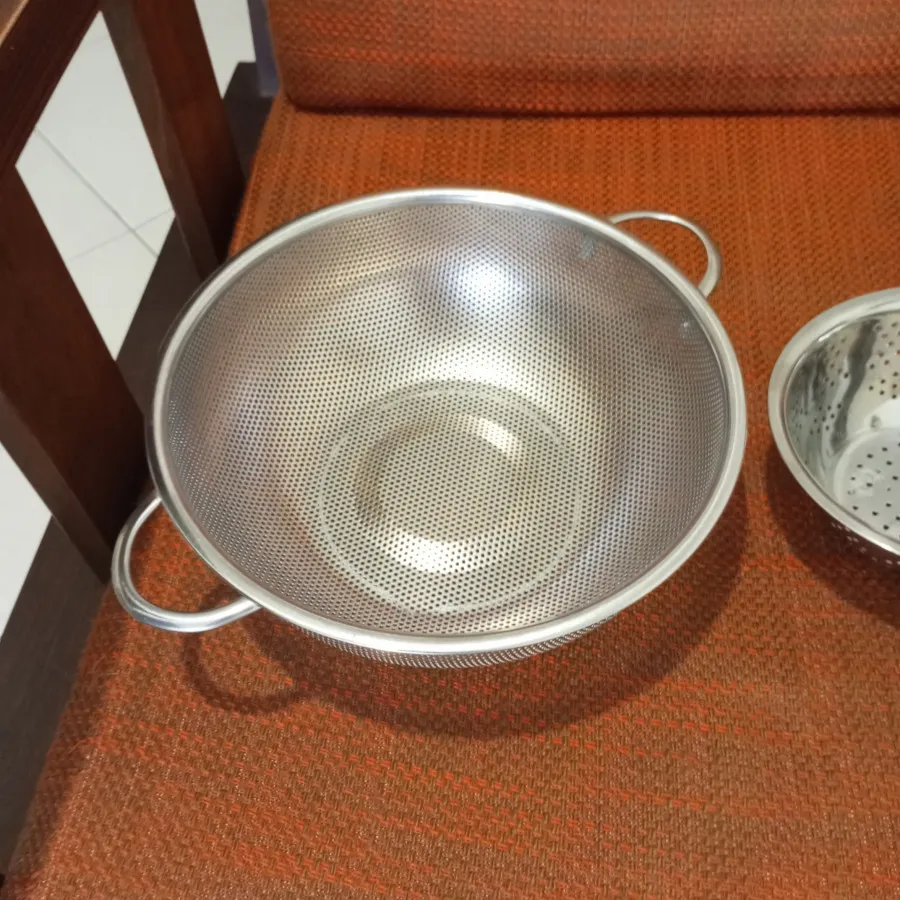 دو عدد آبکش استیل نو