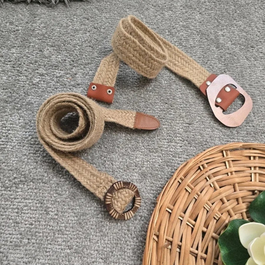 کمربند کنفی سگک چوبی