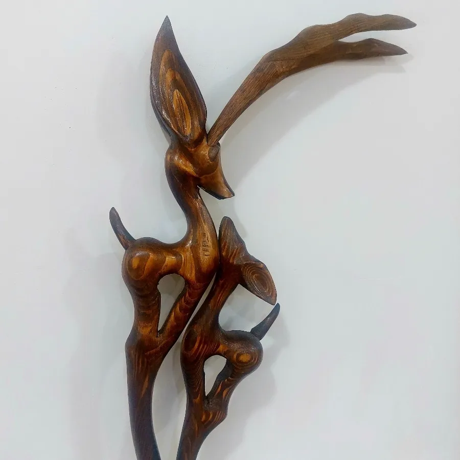 تندیس غزال چوپ راش