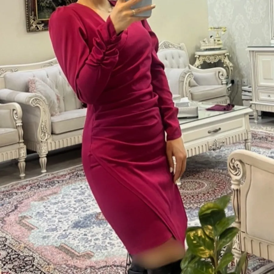 پیراهن مجلسی سرخابی