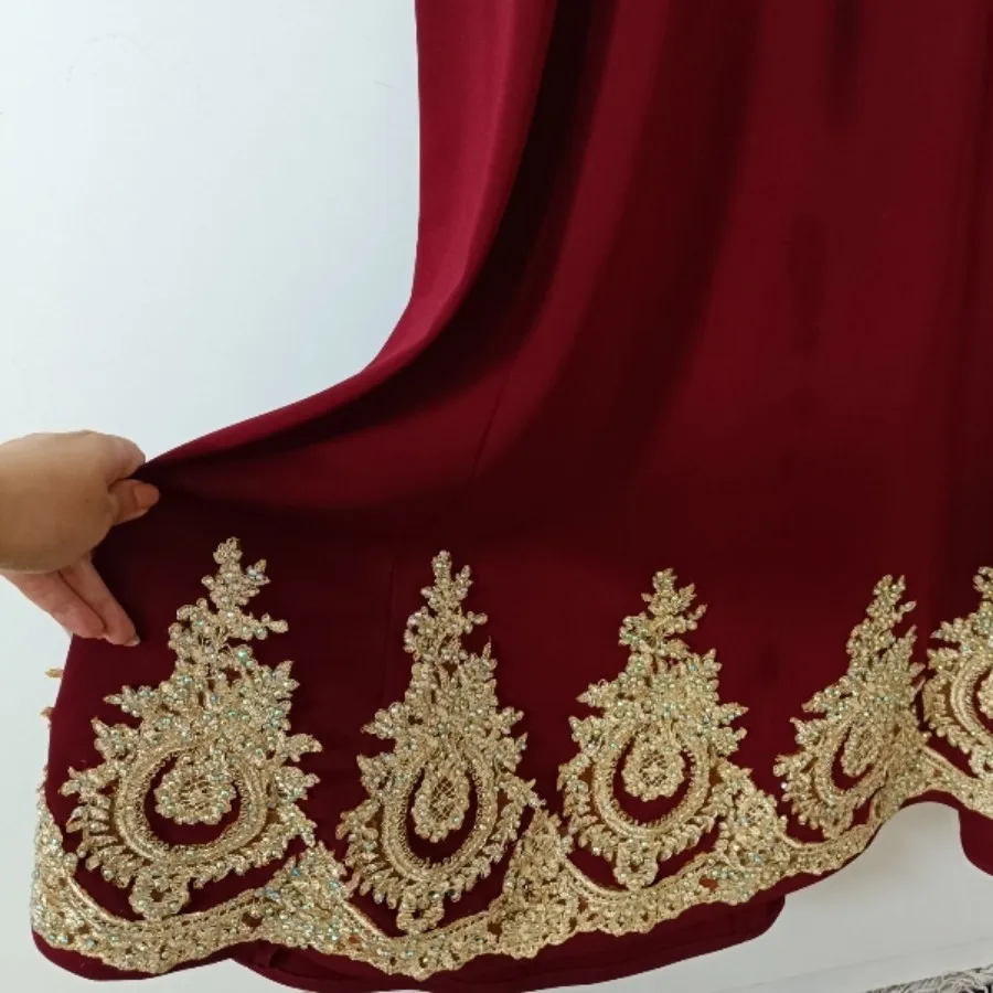 لباس مجلسی زرشکی طلایی