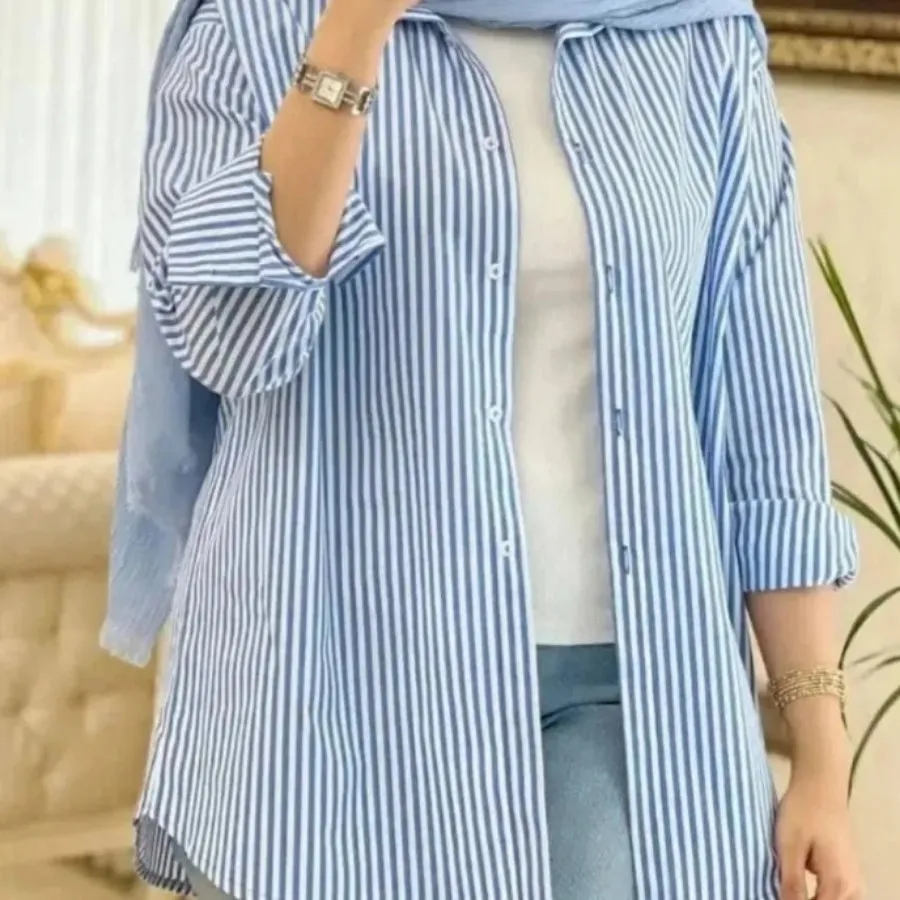 مانتو شومیزی راه راه