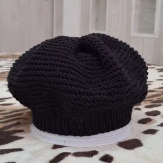 کلاه دستبافت مشکی نو