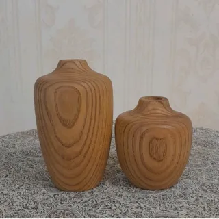 گلدان چوبی ست